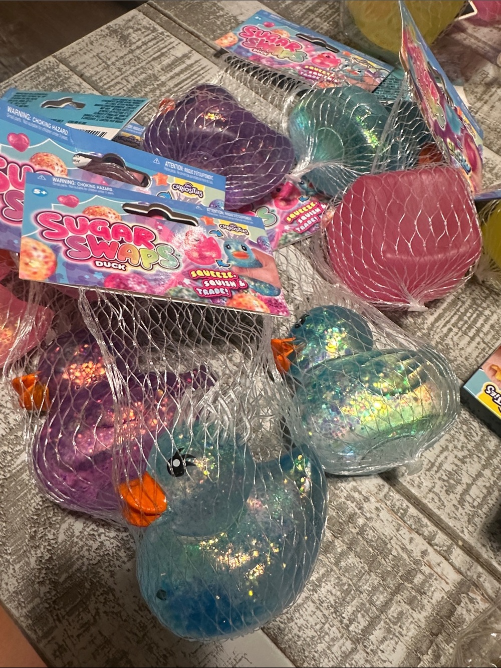 Glitter Squeeze Bath Duck - Blue